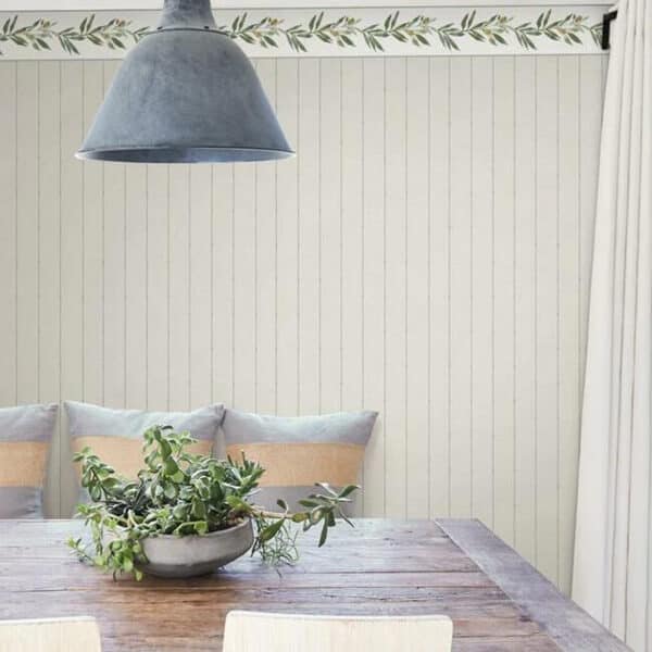 Papel pintado de rayas en color beige In Stitches Stripe FH4076 - Imagen 9