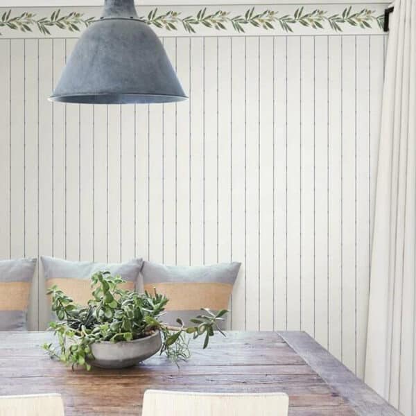 Papel pintado de rayas en color beige In Stitches Stripe FH4076 - Imagen 7