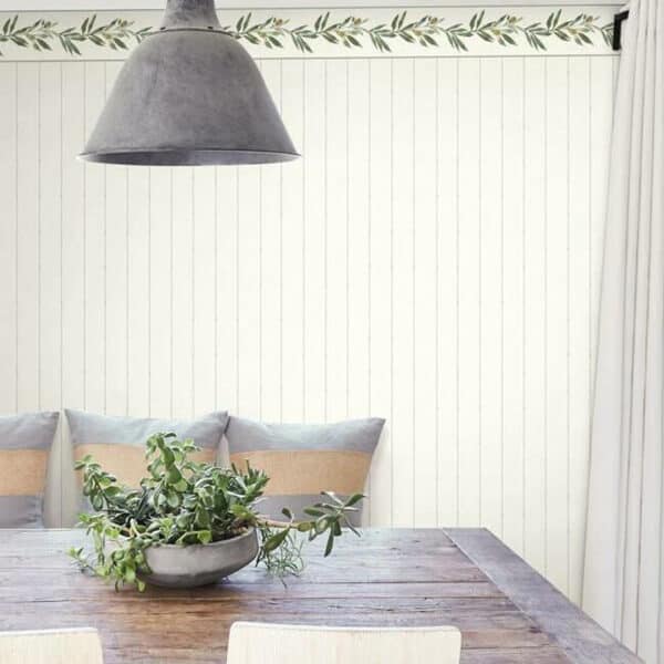 Papel pintado de rayas en color beige In Stitches Stripe FH4076 - Imagen 5