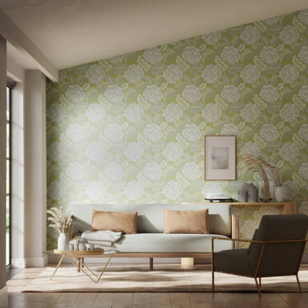 Papel pintado estampado floral verde Flourish HQN3112937 - Imagen 3