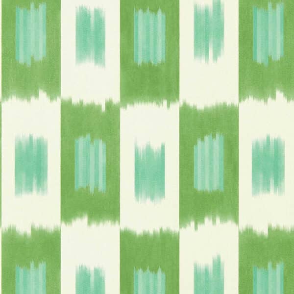 Papel pintado de ikat en color verde Shiruku HQN3112921