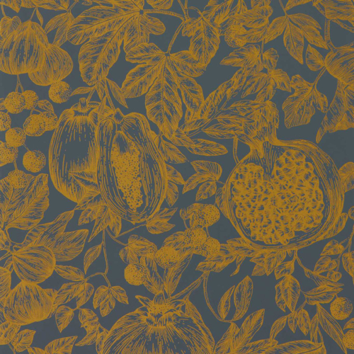 Papel pintado de frutas en color dorado Melograno HQN3112926