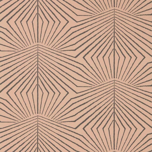 Papel pintado geométrico en color naranja Dawning HQN3112930