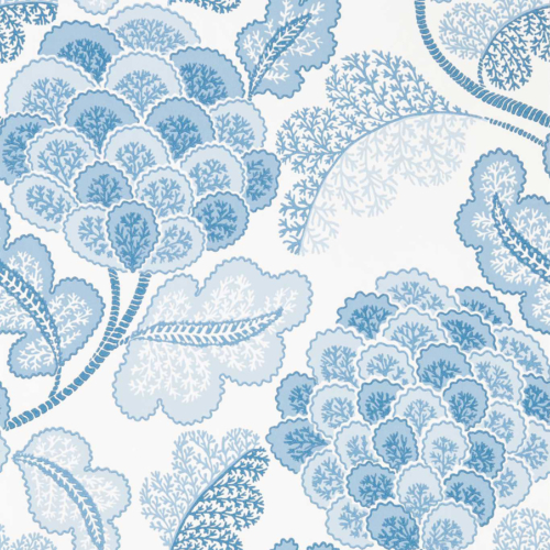 Papel pintado estampado floral azul Flourish HQN3112936