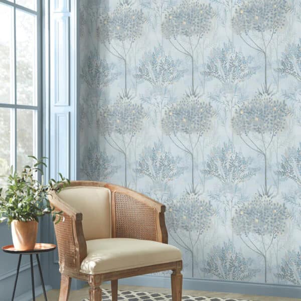 Papel pintado de árboles en color verde Orchard MN1823 - Imagen 8