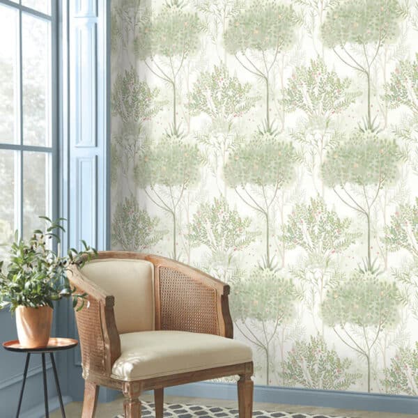 Papel pintado de árboles en color verde Orchard MN1823 - Imagen 6