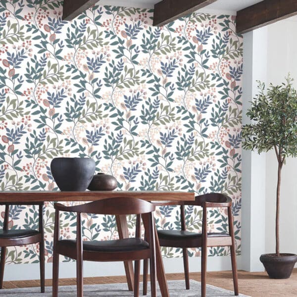 Papel pintado de estampado floral en multicolor Eden Retreat MN1841 - Imagen 8