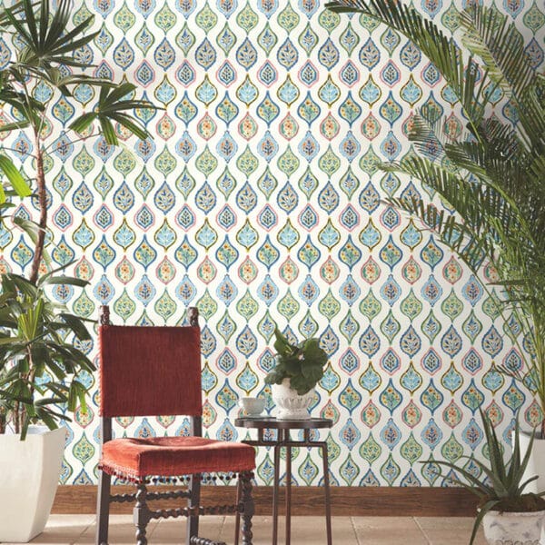 Papel pintado de medallones en multicolor Marketplace Motif MN1852 - Imagen 4