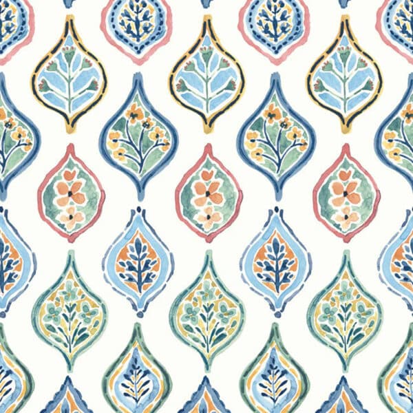 Papel pintado de medallones en multicolor Marketplace Motif MN1852