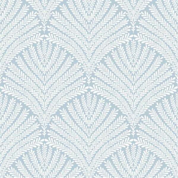 Papel pintado de hojas en color azul Beachcomber MN1870