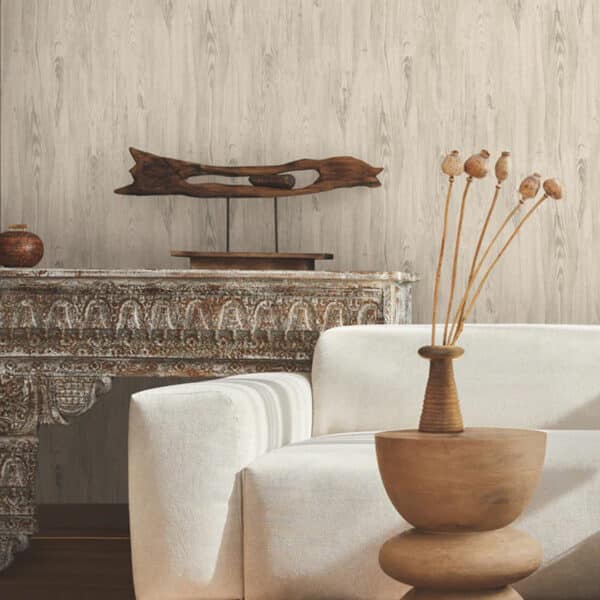 Papel pintado de símil madera en color gris Rusticano MN1953 - Imagen 8
