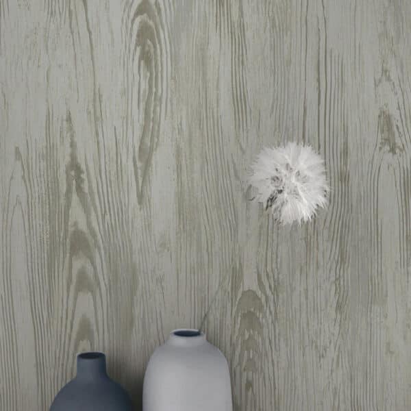 Papel pintado de símil madera en color gris Rusticano MN1953 - Imagen 3