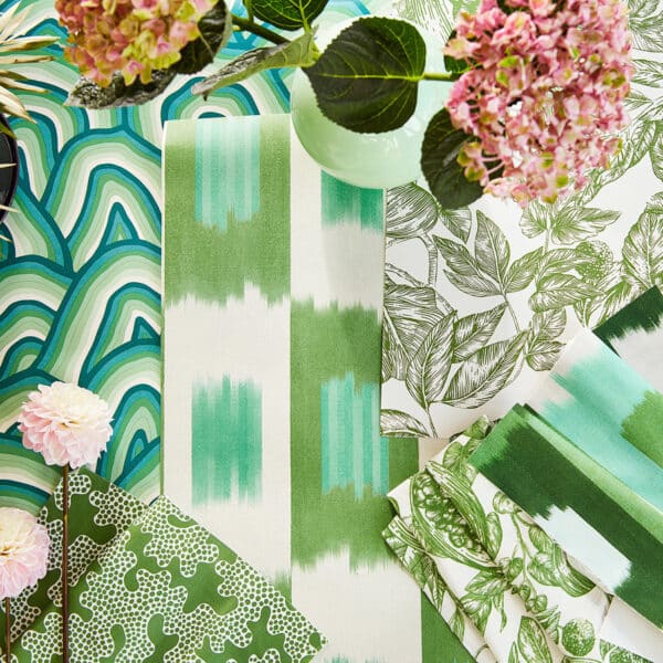 Papel pintado de ikat en color verde Shiruku HQN3112921 - Imagen 4