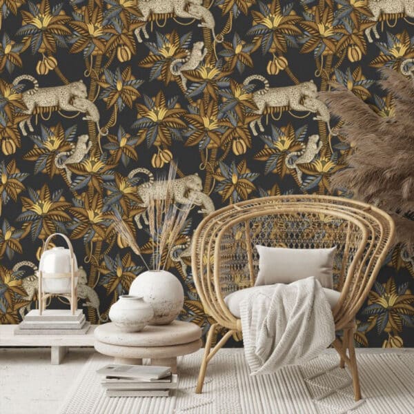 Papel pintado de animales en color negro Satara 119/3017 - Imagen 6