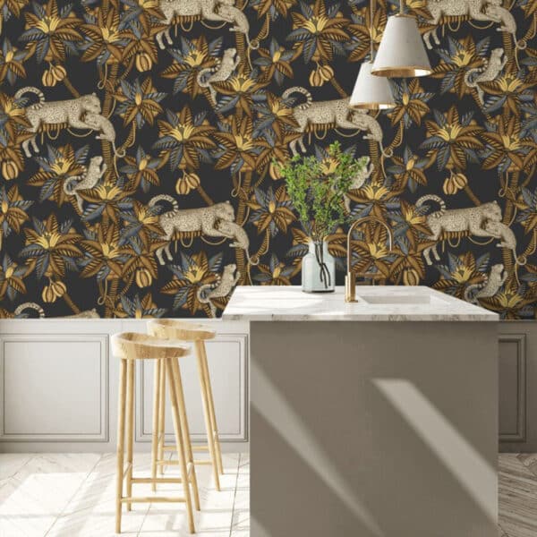 Papel pintado de animales en color negro Satara 119/3017 - Imagen 8