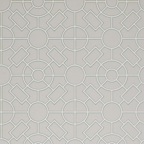 Papel pintado de geométrico trellis en color gris Knot Garden W7455-04