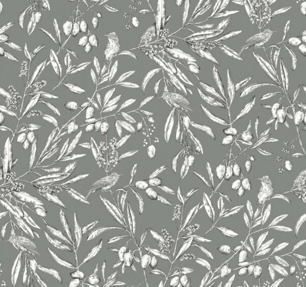 Papel pintado bicolor Aceituna gris A00501