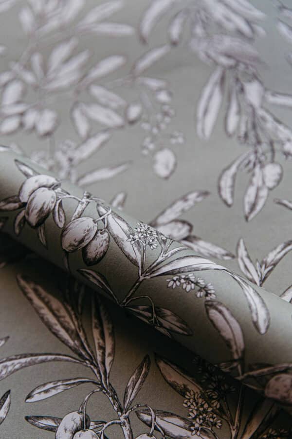 Papel pintado bicolor azul Aceituna Cava-Rosa claro A00503 - Imagen 11