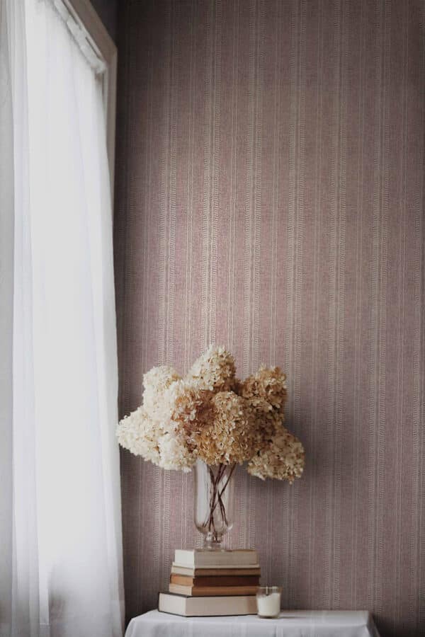 Papel pintado de rayas color gris Costura Celadón A00510 - Imagen 11