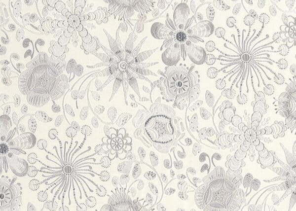 Papel pintado de estampado floral color gris Magic Garden 10311