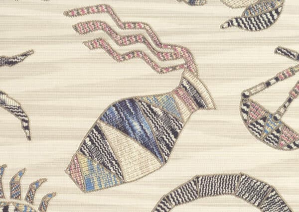 Papel pintado de estampado varios en color beige Constellations 10352