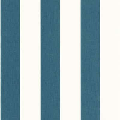 Papel pintado de rayas en color azul Linen Lines 104046023