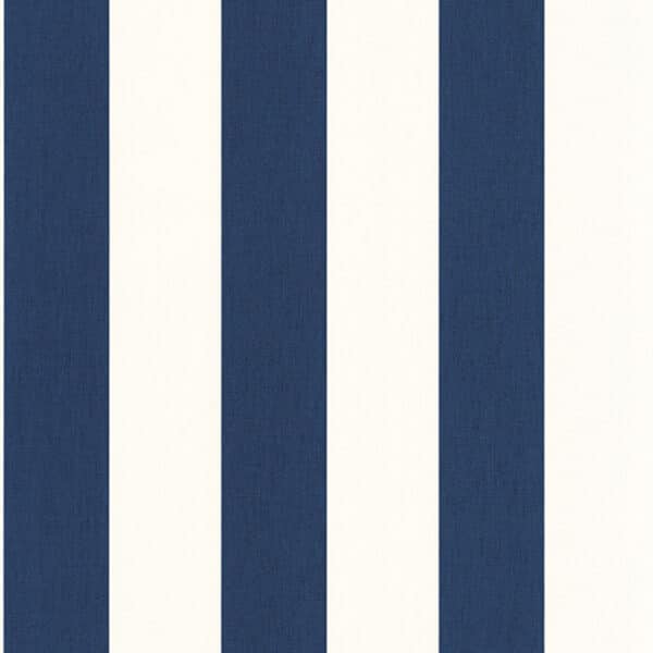 Papel pintado de rayas en color azul Linen Lines 104046269