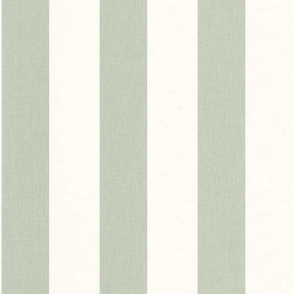 Papel pintado de rayas en color verde Linen Lines 104047004