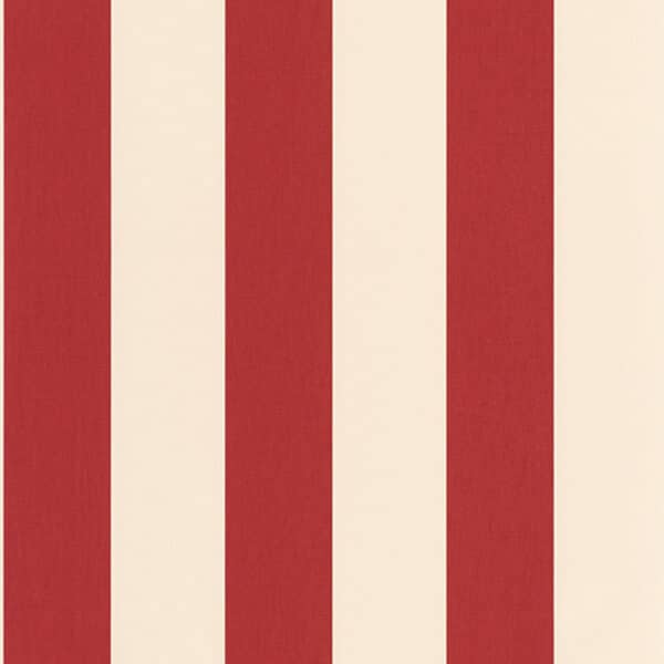 Papel pintado de rayas en color rojo Linen Lines 104048088