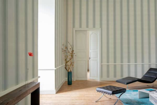 Papel pintado de rayas en color verde Stripe 5 A00727 - Imagen 8