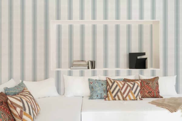 Papel pintado de rayas en color verde Stripe 5 A00727 - Imagen 7