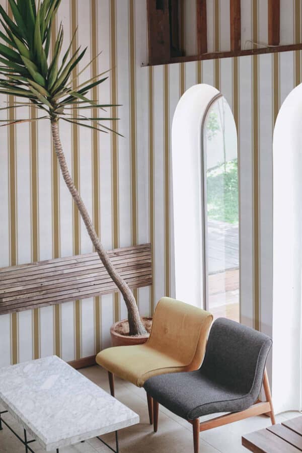 Papel pintado de rayas en color verde Stripe 5 A00727 - Imagen 10
