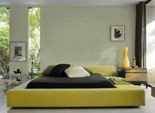 Papel pintado ikat en color verde Kite 6435 - Imagen 3