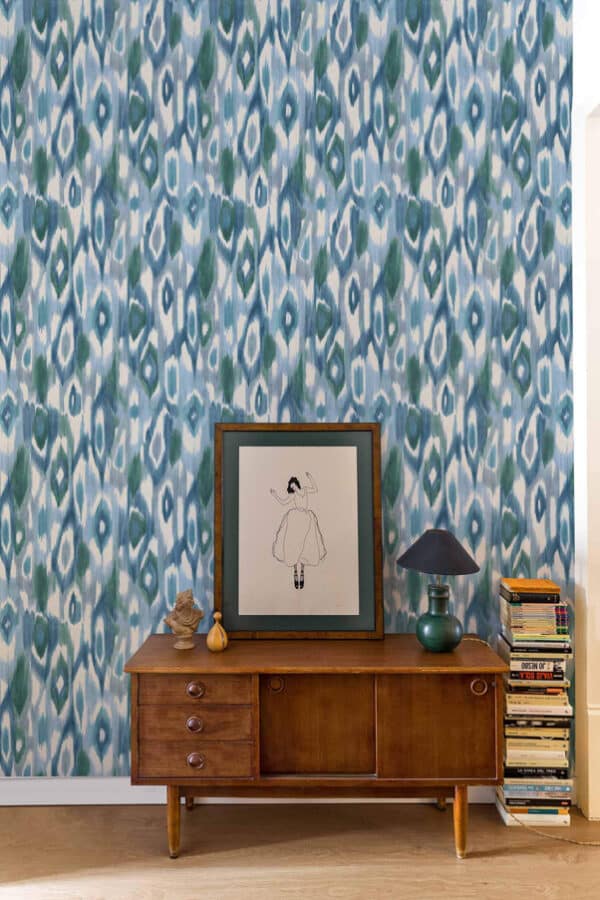 Papel pintado de thai ikat en color gris Abr A00835 - Imagen 7