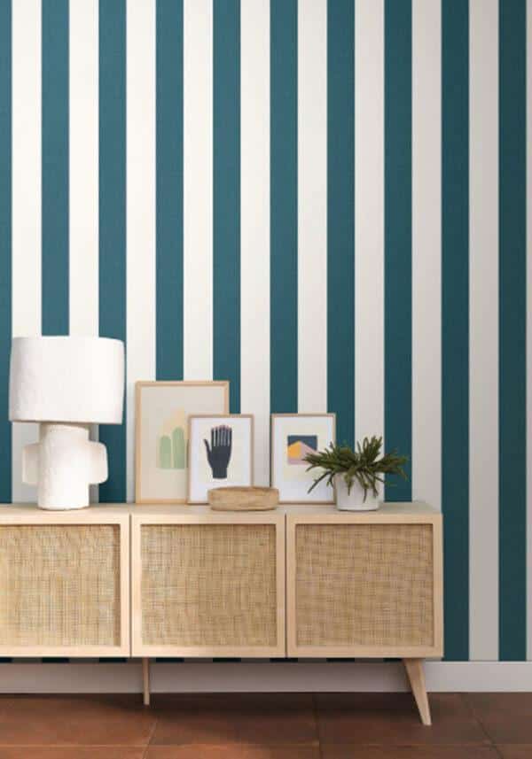 Papel pintado de rayas en color naranja Linen Lines 104044024 - Imagen 14