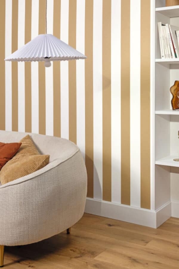 Papel pintado de rayas en color negro Wide Lines 104029329 - Imagen 4