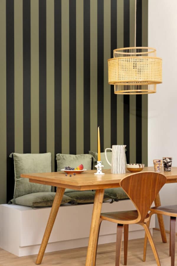 Papel pintado de rayas en color negro Wide Lines 104029329 - Imagen 9