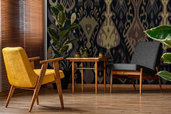 Mural de papel pintado de thai ikat en multicolor Boho A00845 (a medida precio m2) - Imagen 5