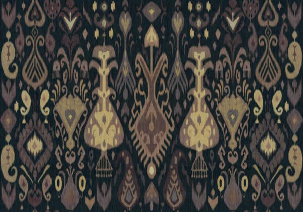 Mural de papel pintado de thai ikat en color negro Boho A00846 (a medida precio m2)