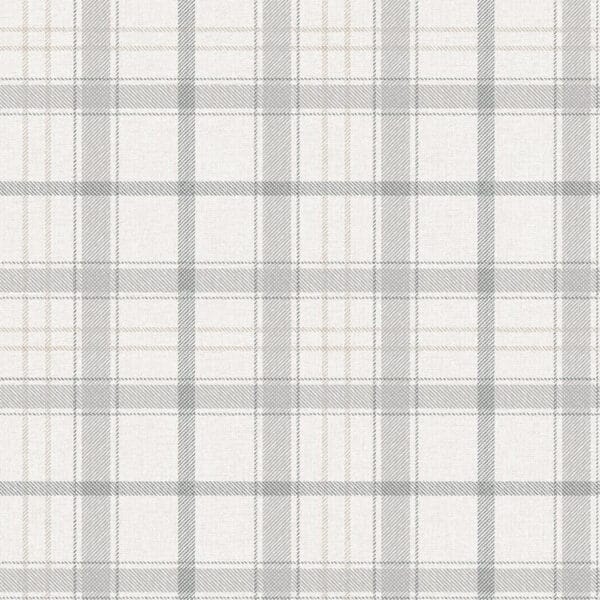 Papel pintado de cuadros en color gris Check 11,5 A00770
