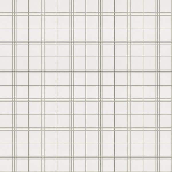 Papel pintado de cuadros en color gris Check 7 A00759