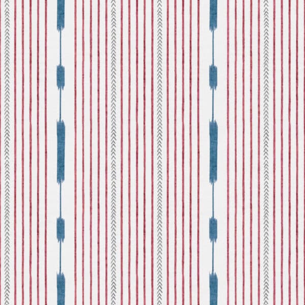 Papel pintado de rayas en color rojo Huipil A00818