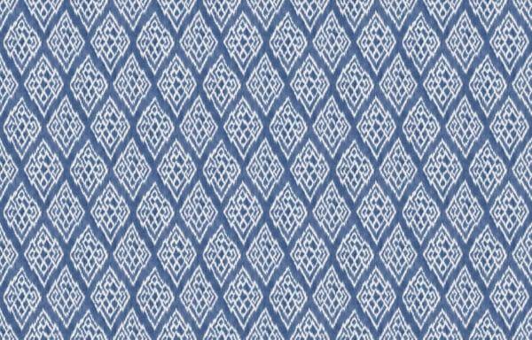 Papel pintado de rombos en color azul Kasuri A00838