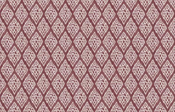 Papel pintado de rombos en color rojo Kasuri A00836