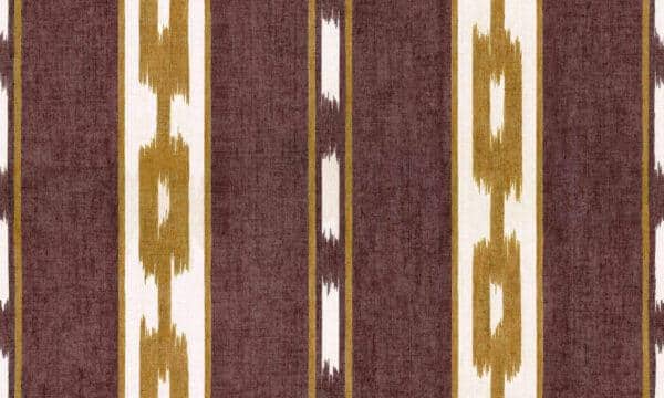 Papel pintado de rayas en color rojo Kente A00808