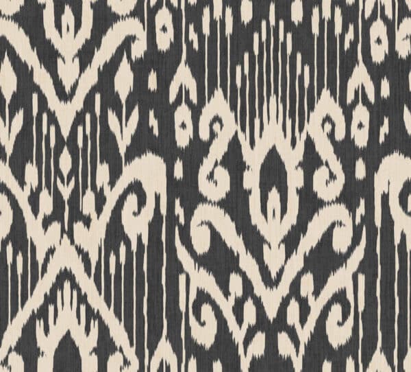 Papel pintado thai ikat en color negro Padmasalis A00805