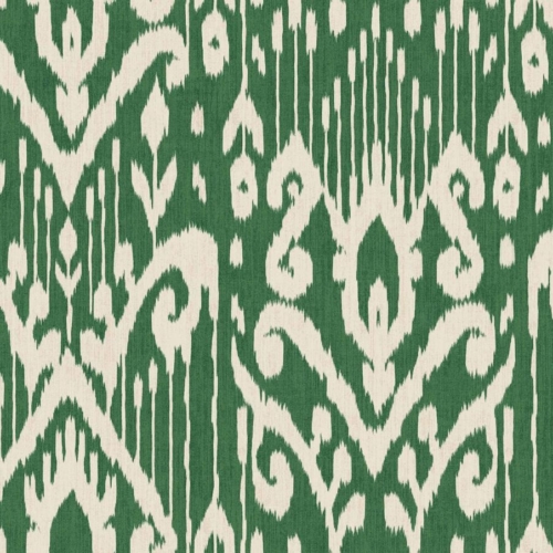 Papel pintado de thai ikat en color verde Padmasalis A00801