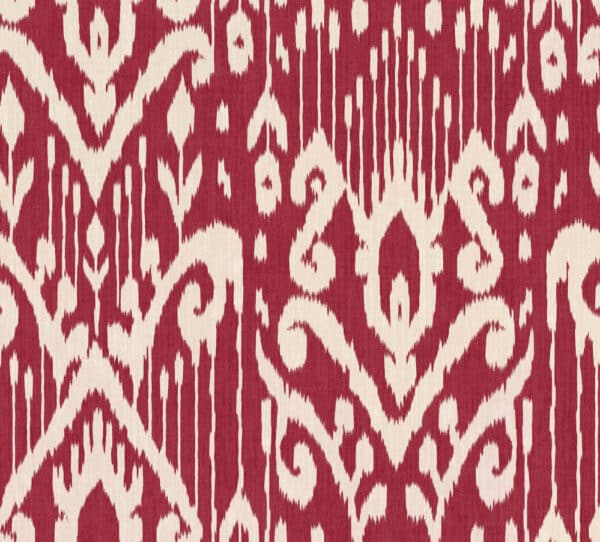 Papel pintado de thai ikat en color rojo Padmasalis A00803