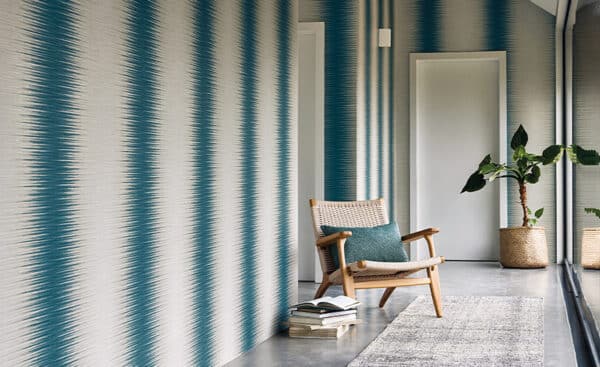 Papel pintado de rayas en color marrón Mianzi Wallcovering W434/02 - Imagen 3
