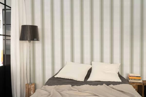 Papel pintado de rayas en color verde Stripe 5 A00727 - Imagen 13